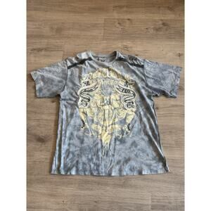 Black Label Graphic Embroidered Studded Shirt Men’s 2X Green